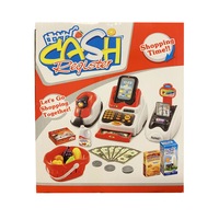 casa de marcat de jucarie interactiva cu 24 de accesorii supermarket playset - scanner card pos bani cash cos de cumparaturi alimente imagen 0_0_0