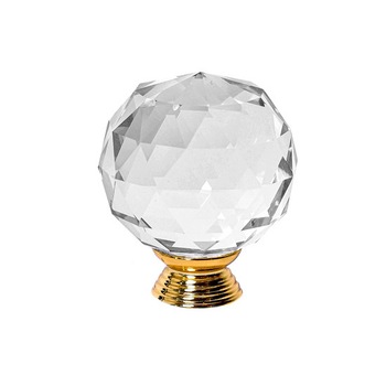 Buton maner mobila cristal auriu, rotund, ∅ 40 mm Buton maner mobila cristal auriu, rotund, ∅ 40 mm