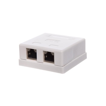 Priza Cat6e ecranata aplicata 2 port pachet 5 buc Priza Cat6e ecranata aplicata 2 port pachet 5 buc