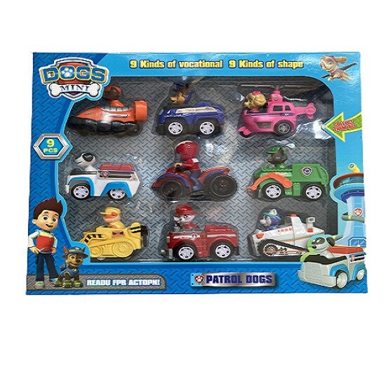 Set 9 figurine tip Patrula Catelusi 32 cm multicolor