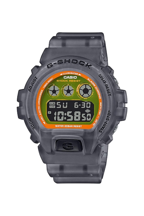 Casio, Удароустойчив часовник G-Shock, Тъмносив, оранжев