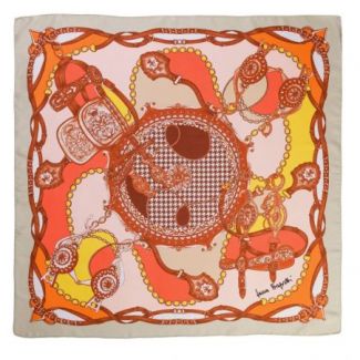 Esarfa matase twill Laura Biagiotti Polo Fashion Ginger, multicolora, 88x88 cm