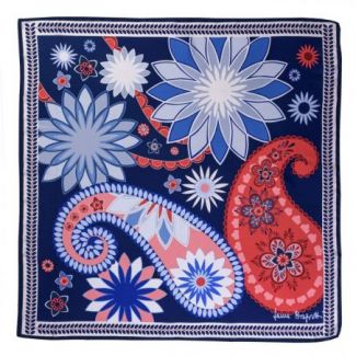 Esarfa matase Laura Biagiotti, S Cityscape navy, 50x50cm