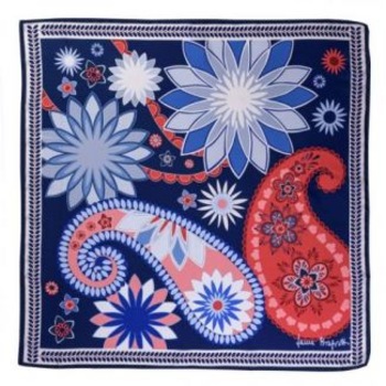 Esarfa matase Laura Biagiotti, S Cityscape navy, 50x50cm Esarfa matase Laura Biagiotti, S Cityscape navy, 50x50cm