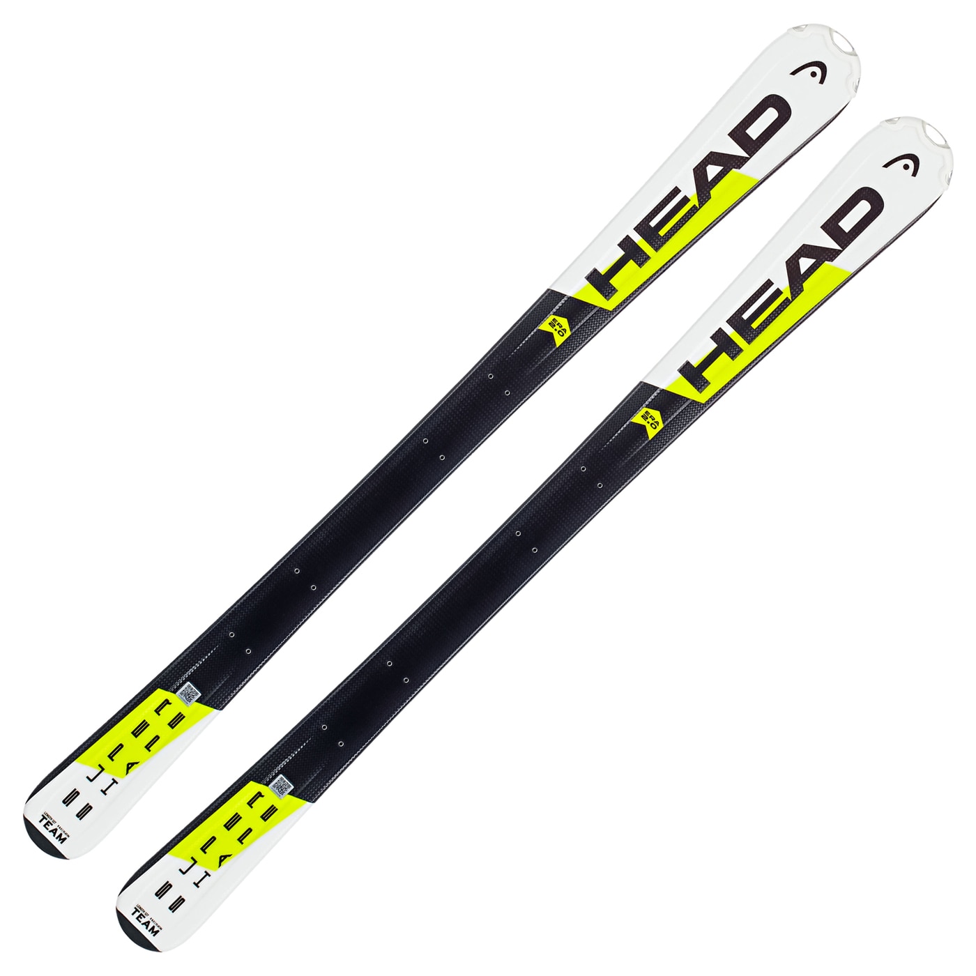 Skiuri Head SupershapeTeam, White/black, lungime 137 cm