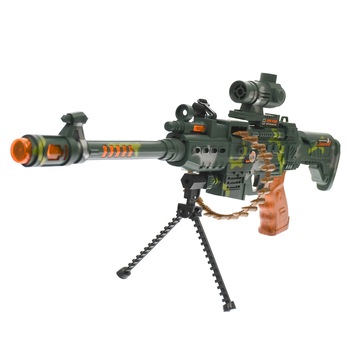 Mitraliera de jucarie, cu sunete si luminite, 63 cm - 8626 Mitraliera de jucarie, cu sunete si luminite, 63 cm - 8626