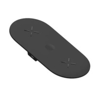 Incarcator wireless 2 in 1 model M7, Negru, Fast Charging, Tehnologie Qi, Policarbonat, Compatibil cu Apple iWatch seriile 1/2/3/4, iPhone, Samsung, AirPods si dispozitive cu standardul Qi