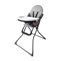 scaun de masa pentru bebelusi cu tava detasabila si suport pentru pahar negru-gri 0-4 ani 100 cm imagen 33_0_
0