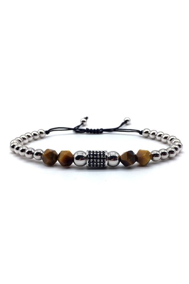 Bratara Luxury Craft, Placata cu aur de 18K, Argintiu, Reglabila