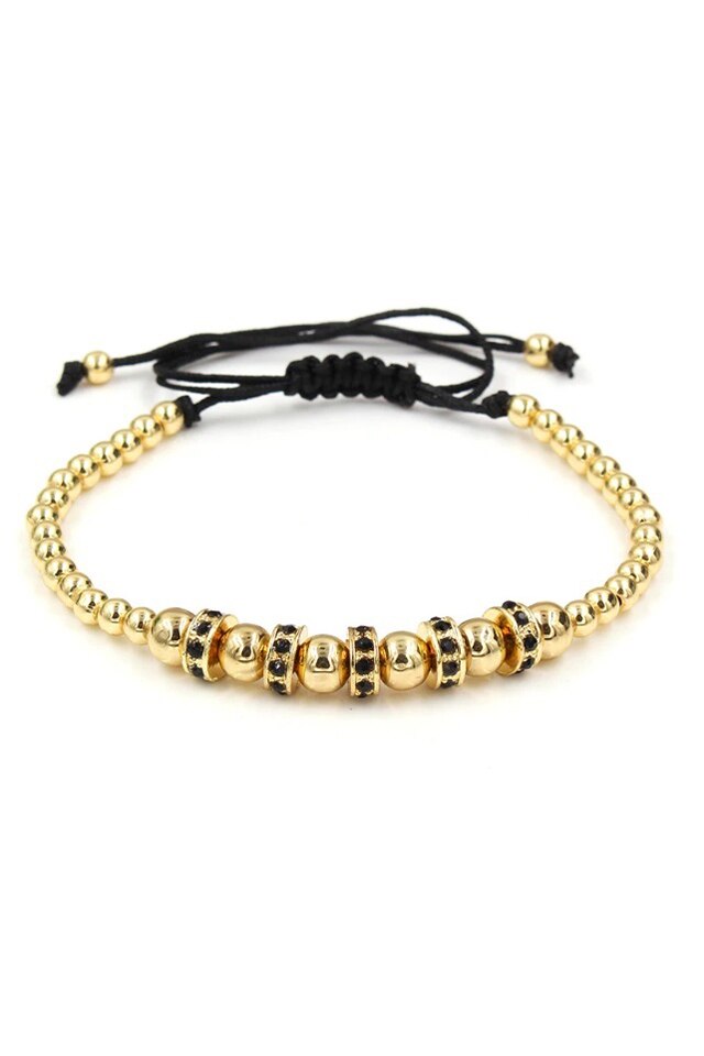 Bratara Luxury Macrame, Auriu, Reglabila