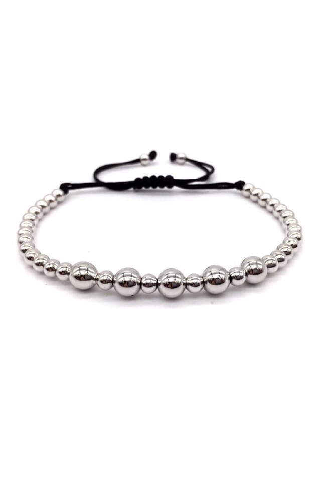 Bratara Luxury Bangles, Placata cu aur de 18K, Argintiu, Reglabila