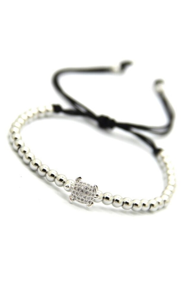 Bratara Luxury Turtle, Placata cu aur de 24K, Argintiu, Reglabila