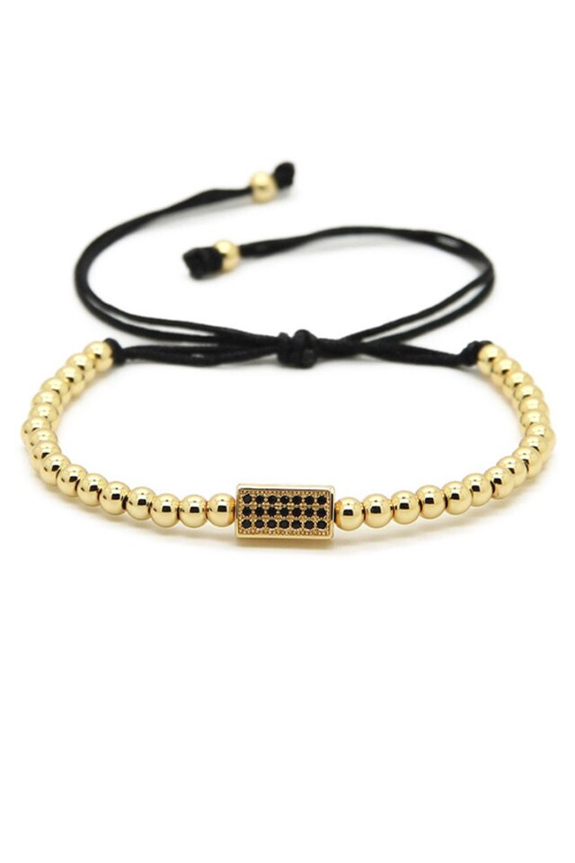 Bratara Super Luxury, Placata cu aur de 24K, Auriu, Reglabila