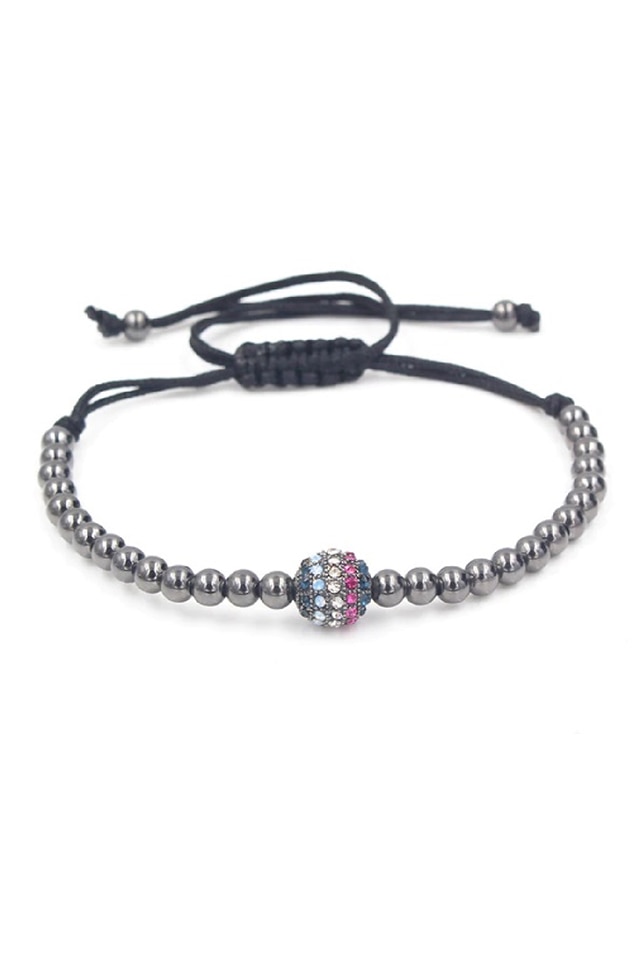Bratara Luxury Colorful, Negru, Reglabila