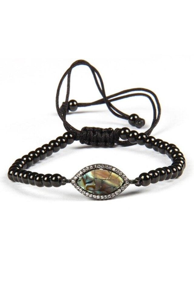 Bratara Luxury Crystal Fashion, Placata cu aur de 24K, Negru, Reglabila