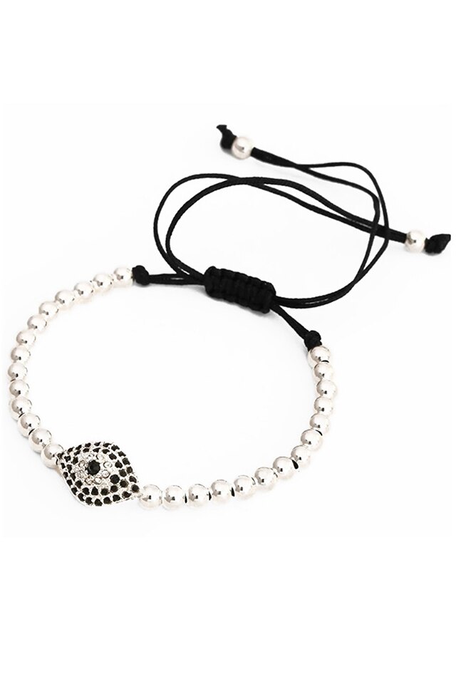 Bratara Luxury Eye, Argintiu, Reglabila