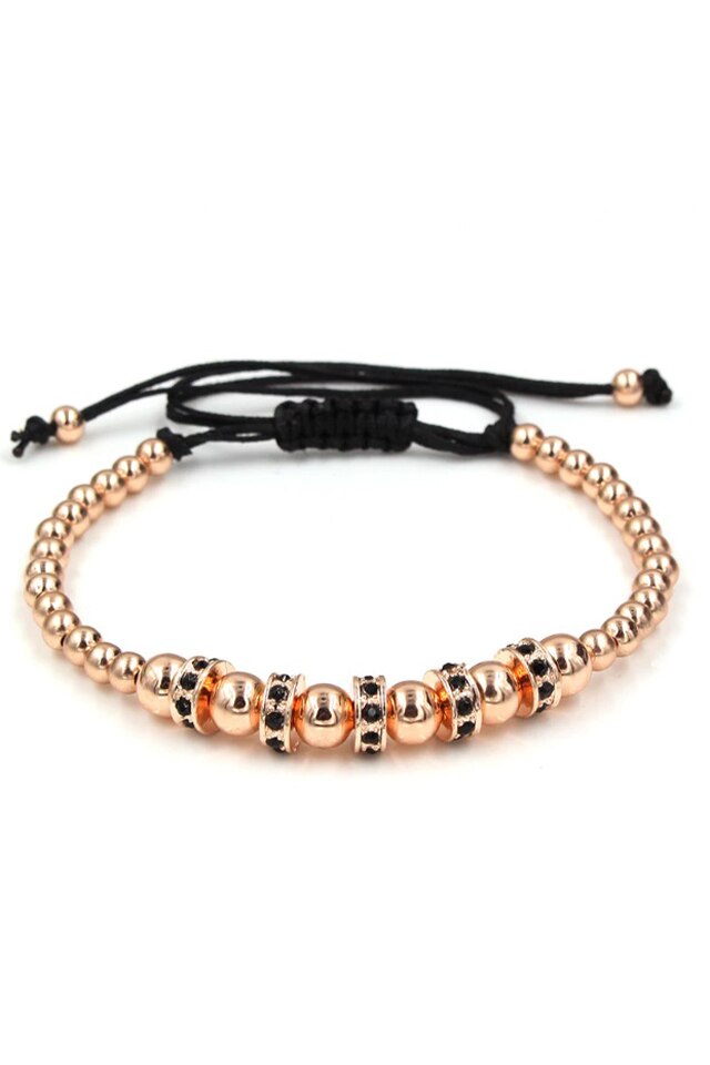 Bratara Luxury Macrame, Rose, Reglabila