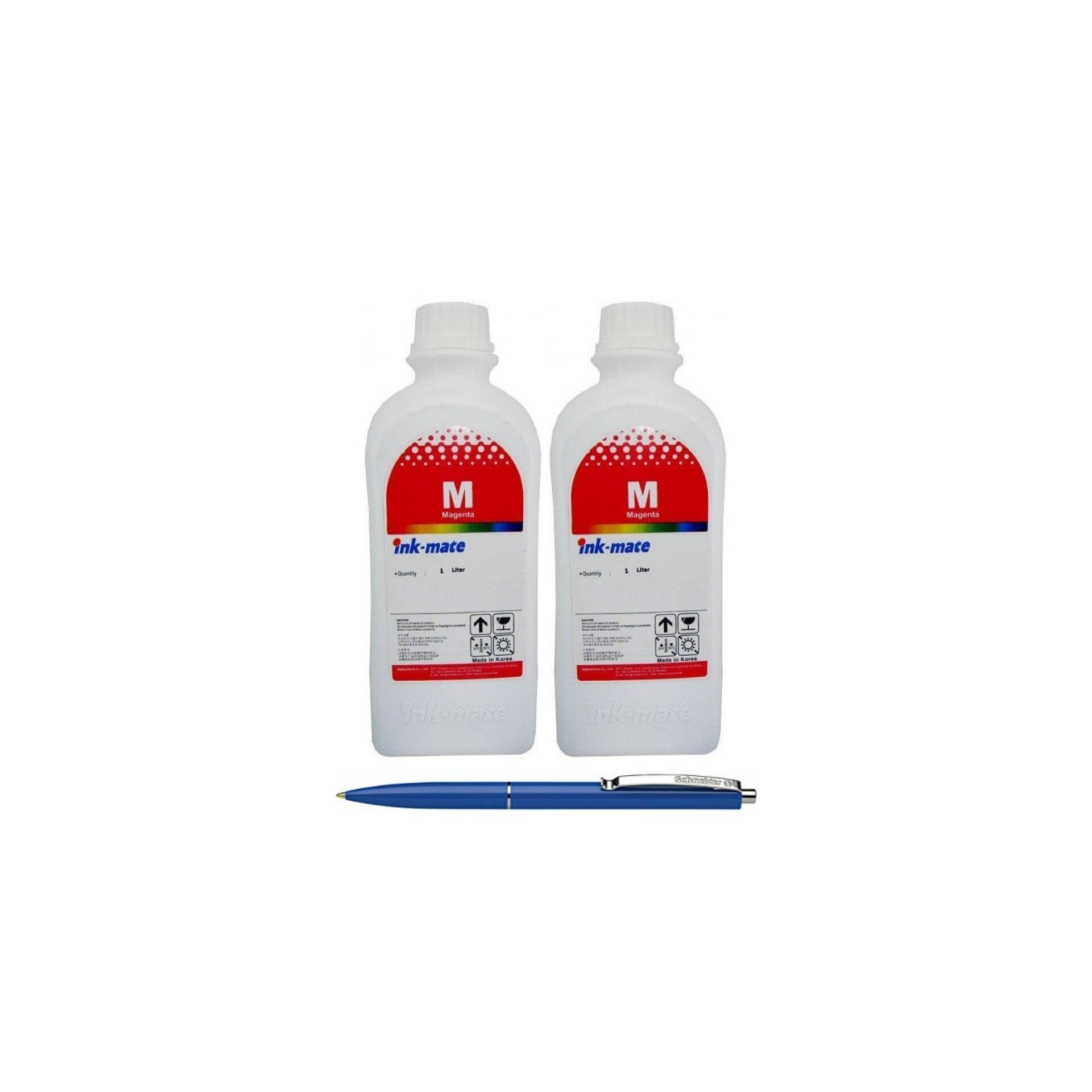 Pachet Flacon Refill Cerneala Ink-Mate 2X 1000ml Magenta HP C9352AE (22) si Pix Schneider