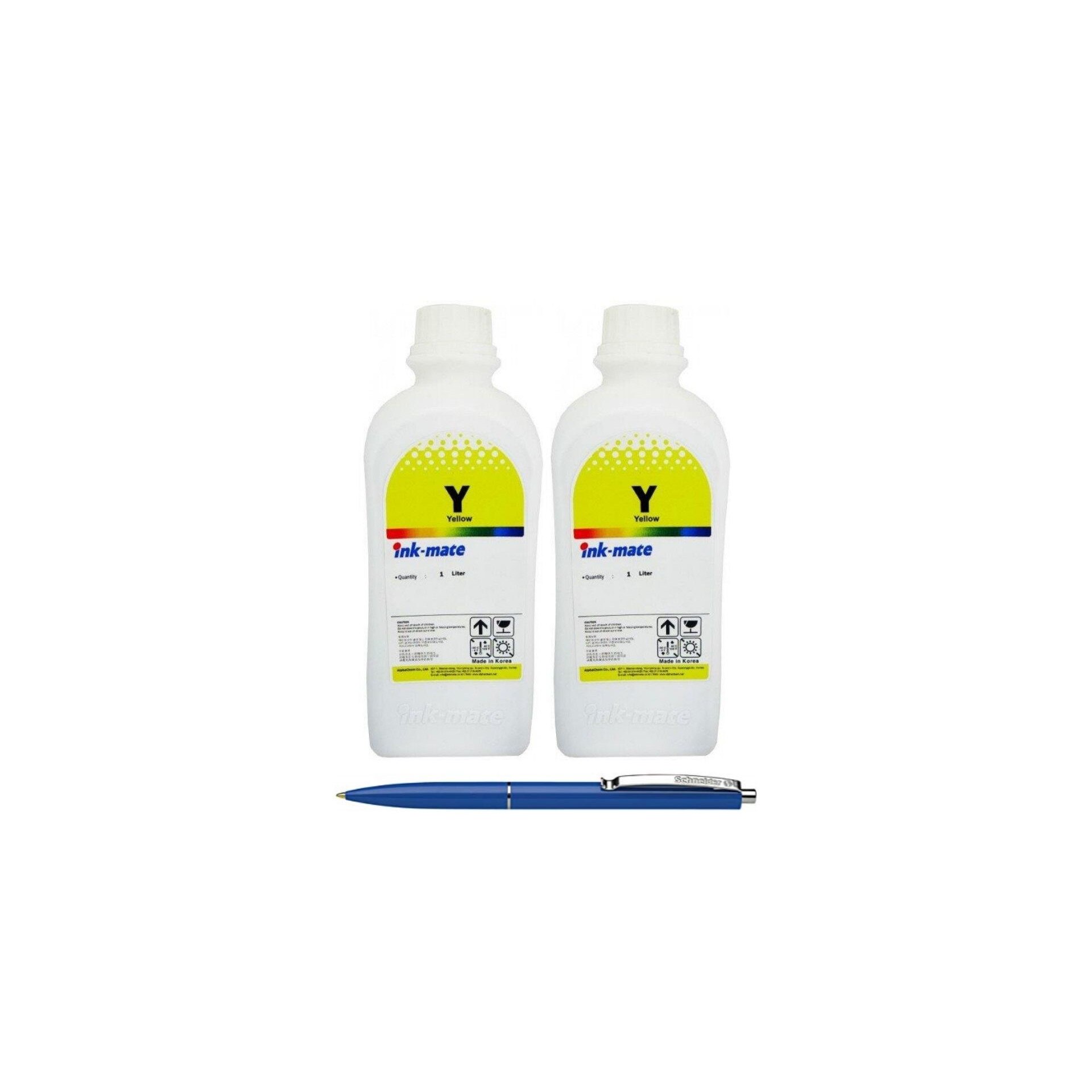 Pachet Flacon Refill Cerneala Ink-Mate 2X 1000ml Yellow HP C9352AE (22) si Pix Schneider