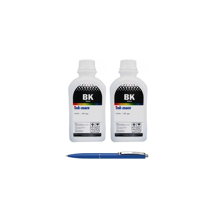 Ink-Mate 2X 500 ml fekete tinta utántöltő flakon csomag HP C9351CE (21XL) és Schneider Pen