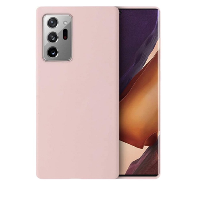 Калъф, Противоударен, Силикон / Микрофибър, Розов, За Samsung Galaxy Note 20 Ultra