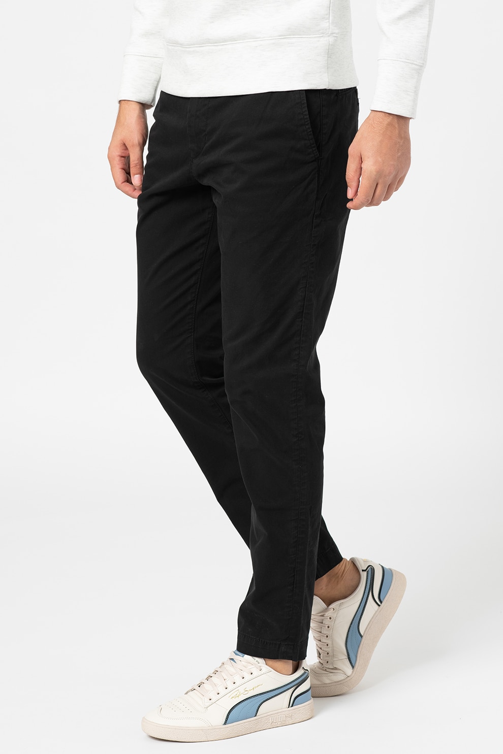 American Eagle, Pantaloni chino slim fit, Negru
