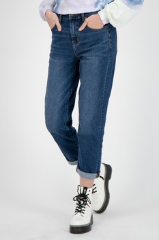 American Eagle, Blugi slim fit cu 5 buzunare, Albastru inchis American Eagle, Blugi slim fit cu 5 buzunare, Albastru inchis