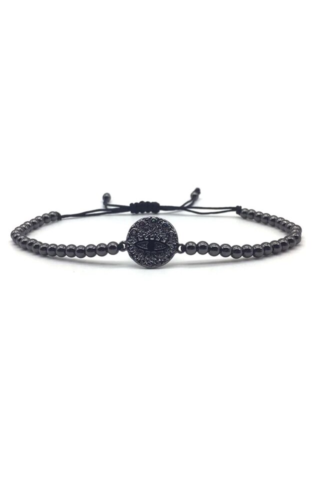 Bratara Look a Like, Luxury, Placata cu aur de 18K, Negru, Reglabila