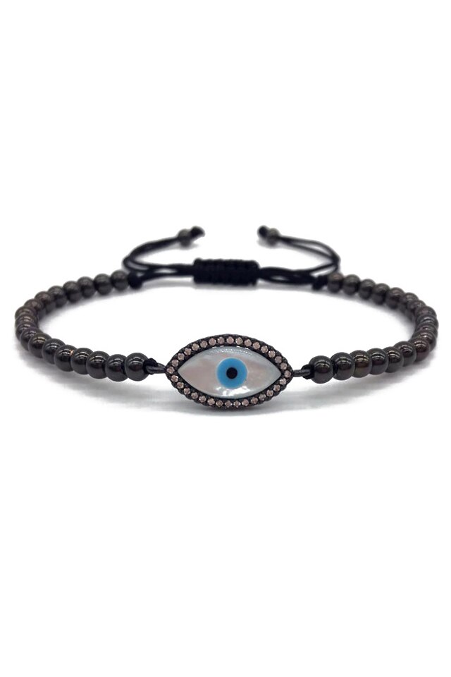 Bratara Luxury Look, Placata cu aur de 18K, Negru, Reglabila