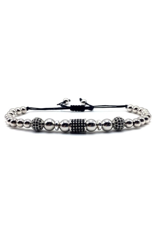 Bratara Luxury Diamondo, Placata cu aur de 18K, Argintiu, Reglabila
