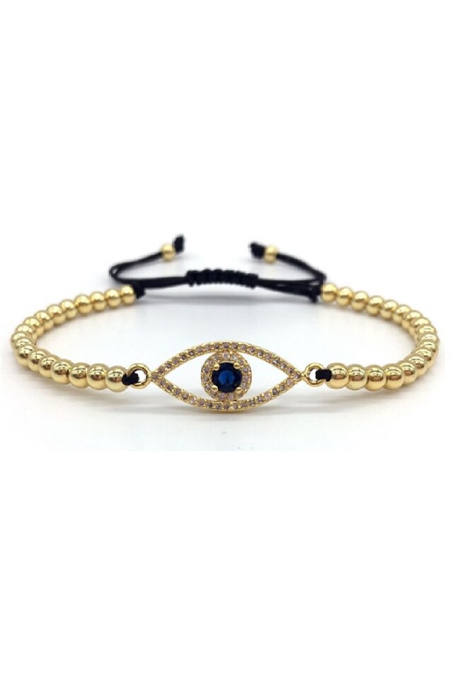 Bratara Luxury Crystal Look, Placata cu aur de 18K, Auriu, Reglabila