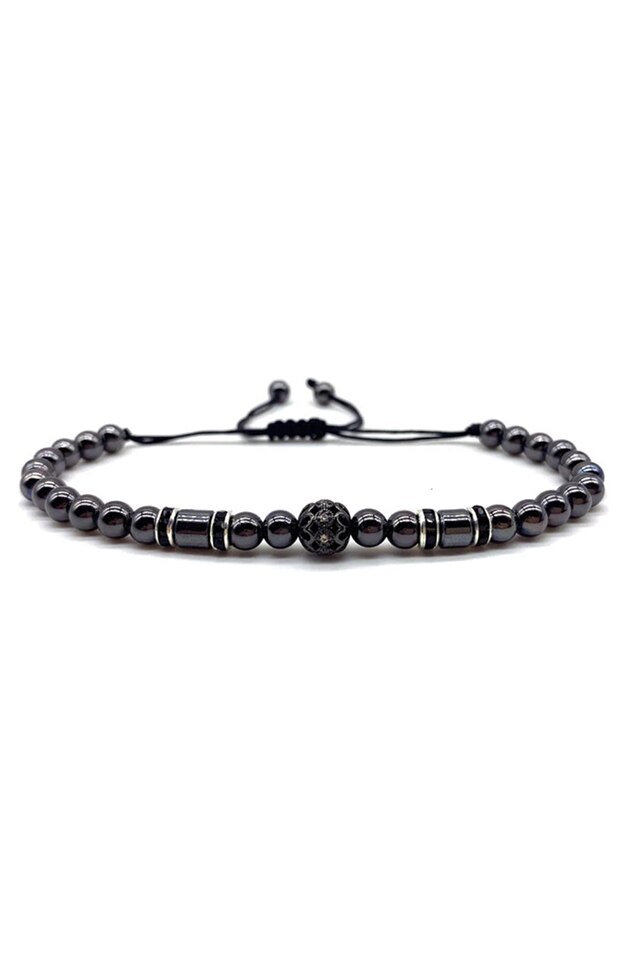 Bratara Luxury Italy, Placata cu aur de 18K, Negru, Reglabila