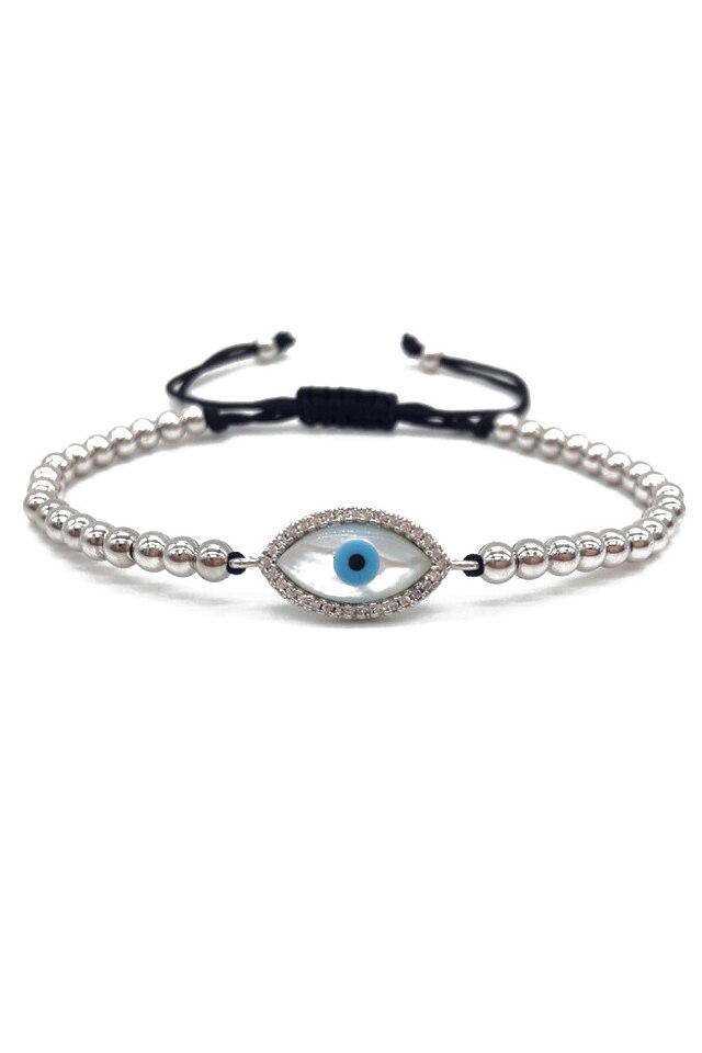 Bratara Luxury Look, Placata cu aur de 18K, Argintiu, Reglabila