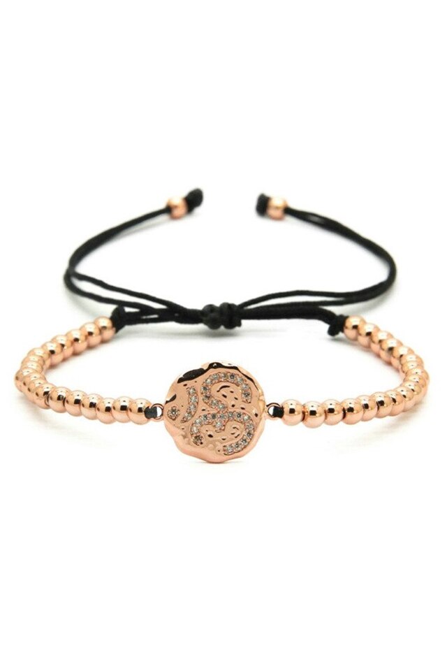 Bratara Luxury Scorpion, Placata cu aur de 24K, Rose, Reglabila