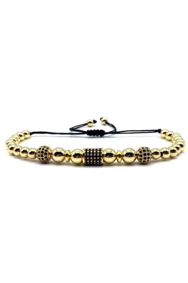 Bratara Luxury Diamondo, Placata cu aur de 18K, Auriu, Reglabila