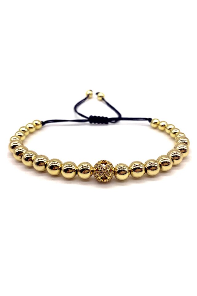 Bratara Luxury Zank, Placata cu aur de 18K, Auriu, Reglabila