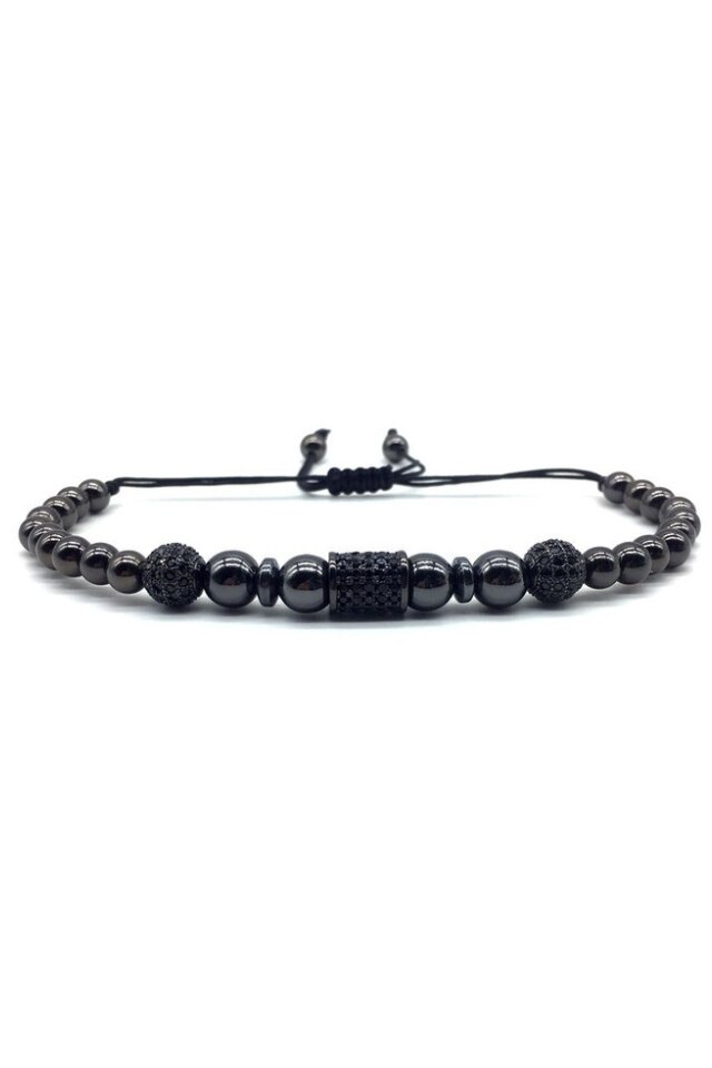 Bratara Luxury Diamondo, Placata cu aur de 18K, Negru, Reglabila