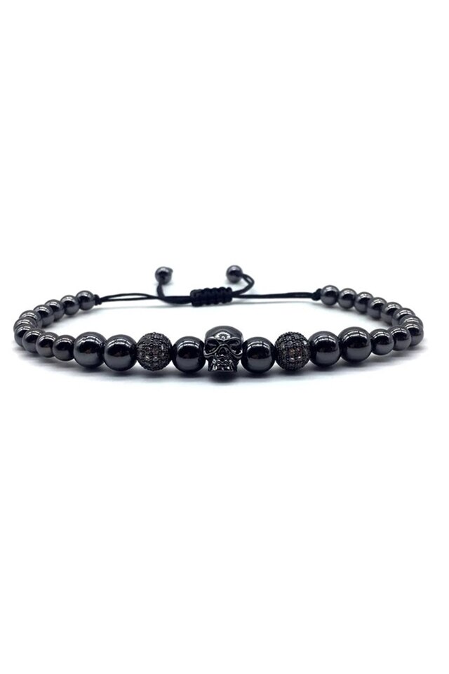 Bratara Luxury Spain, Placata cu aur de 18K, Negru, Reglabila