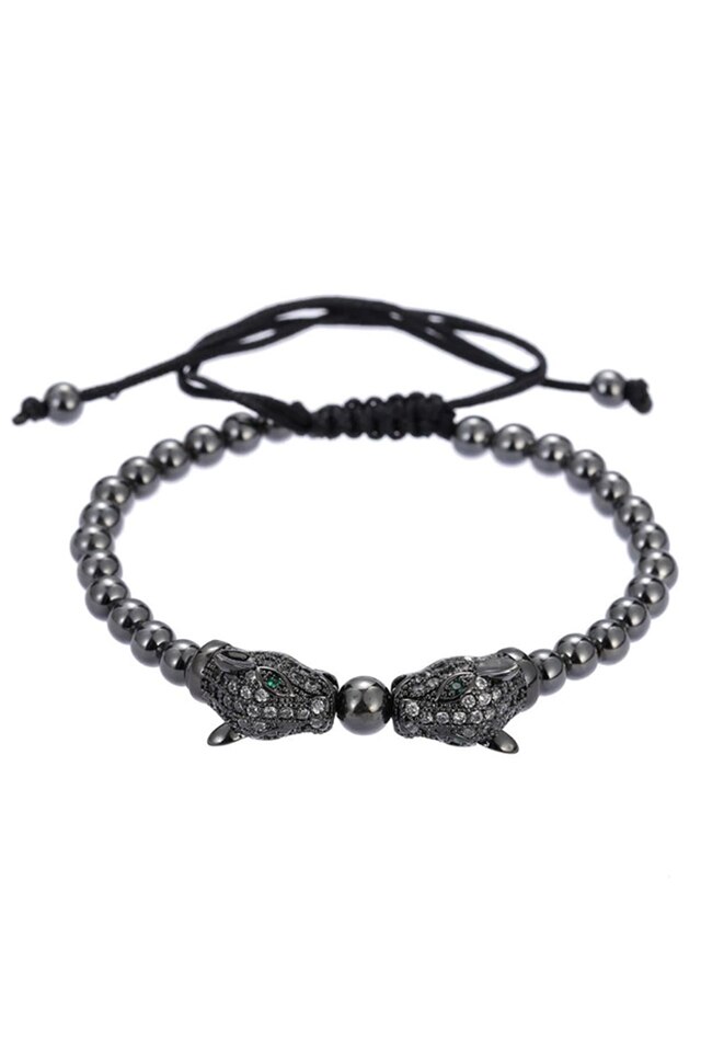 Bratara Luxury Jaguar, Pwo-20, Negru, Reglabila