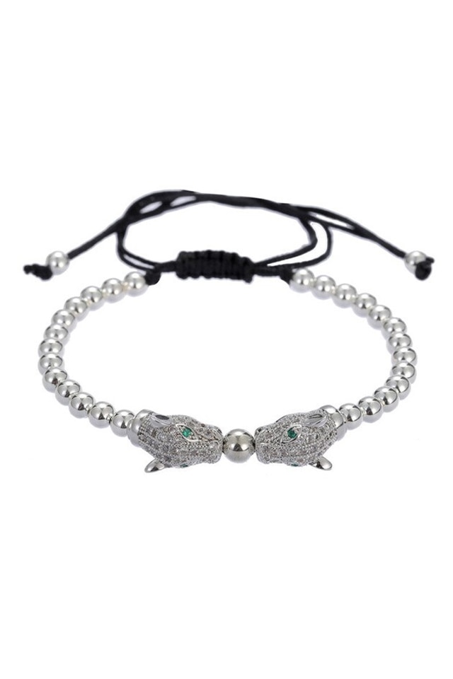 Bratara Luxury Jaguar, Pwo-20, Argintiu, Reglabila