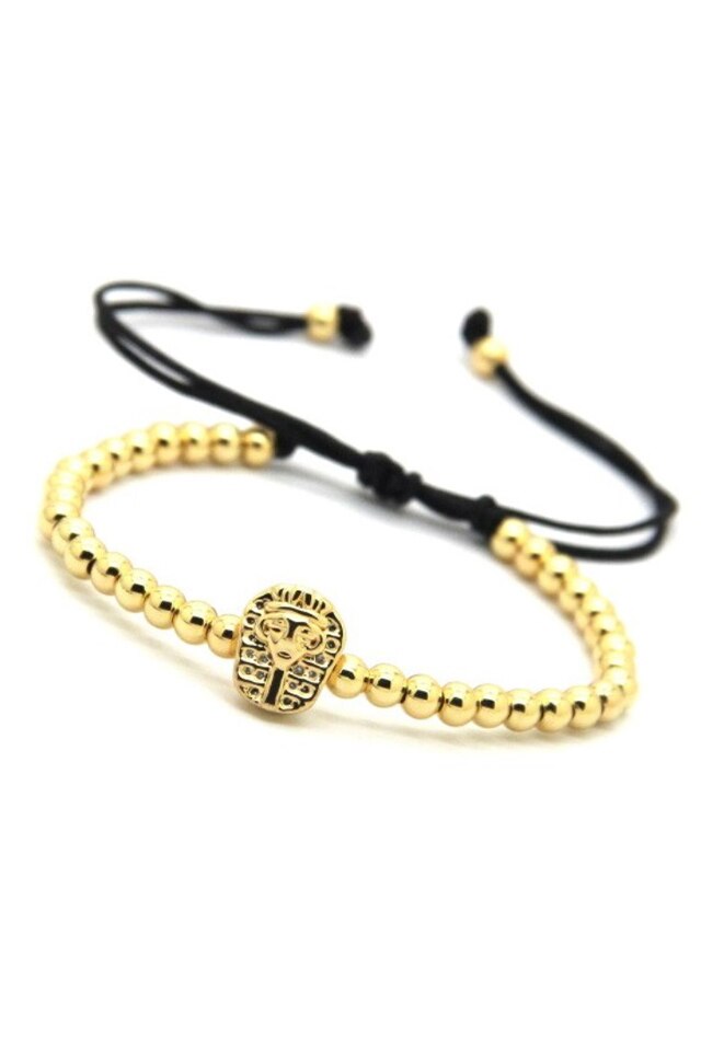 Bratara Luxury Pharaoh, Placata cu aur de 24K, Zwo-82, aurie