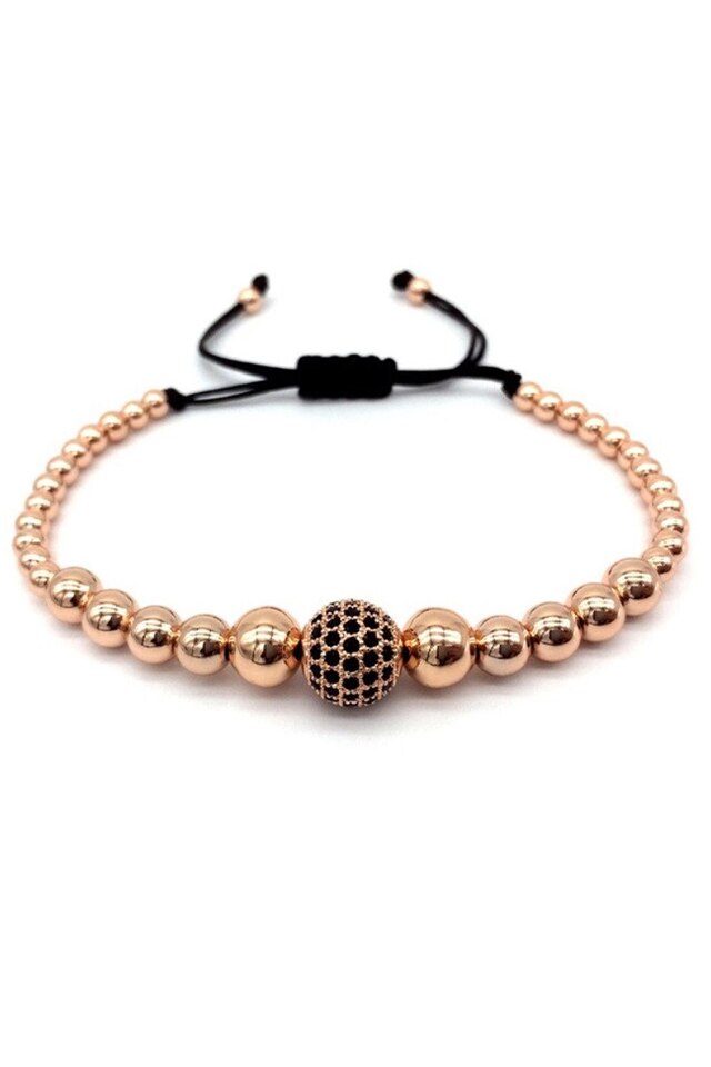 Bratara Luxury Ball, Placata cu aur de 18K, Zwo-67, rose