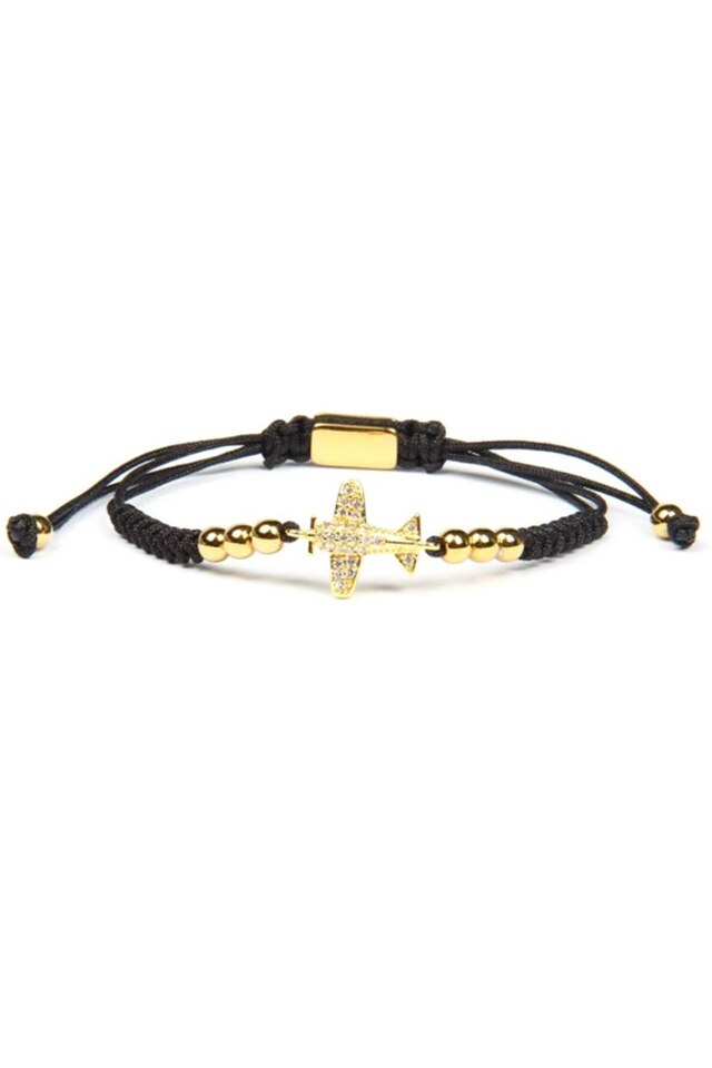 Bratara Luxury Plane, Placaj aur de 24K, Zwo-50, aurie