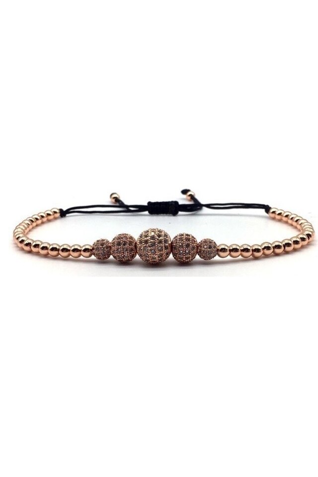 Bratara Luxury Fantastic, Placata cu aur de 18K, Pwo-15, rose