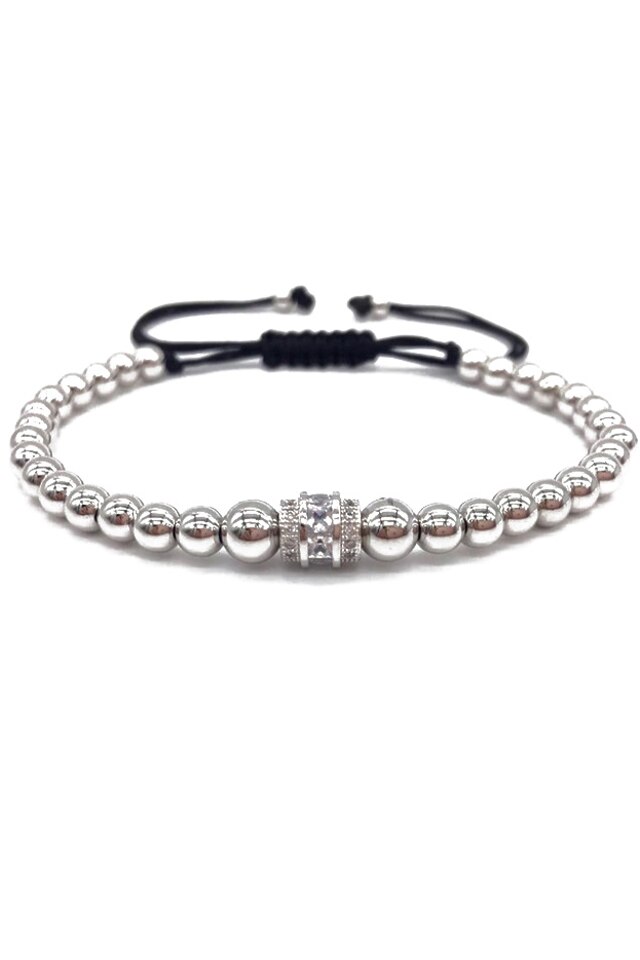 Bratara Diamond Wheel, Placata cu aur de 18K, Zwo-34, argintie