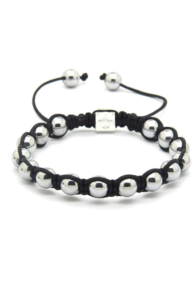 Bratara Premium Macrame, Placata cu aur de 24K, Zwo-205, argintie