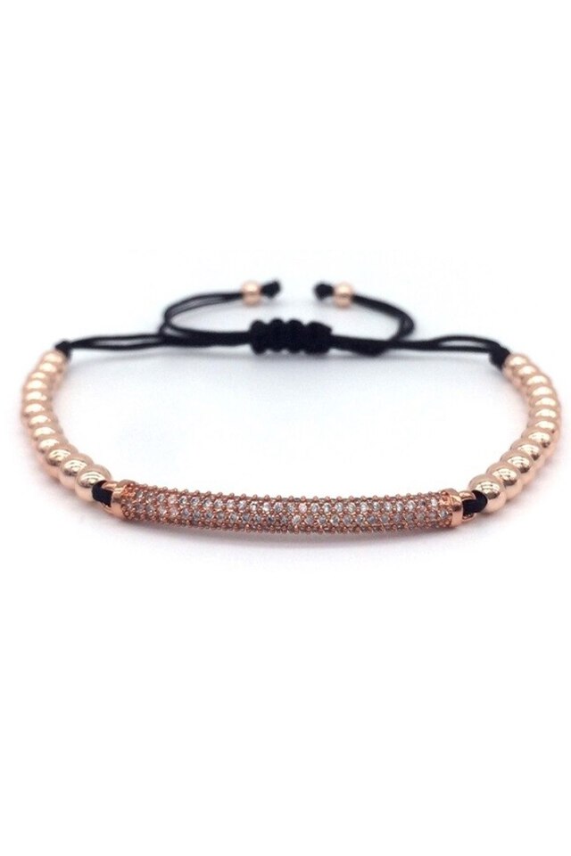 Bratara Luxury Zirconium, Placata cu aur de 18K, Zwo-21-2, rose