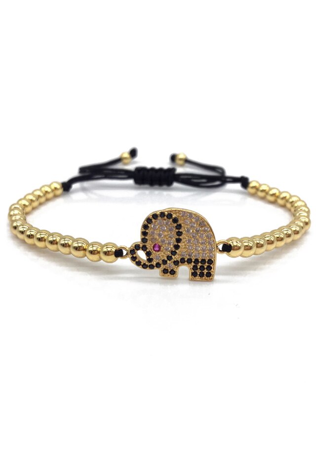 Bratara Elephant, Luxury, Placata cu aur de 18K, Zwo-262, aurie