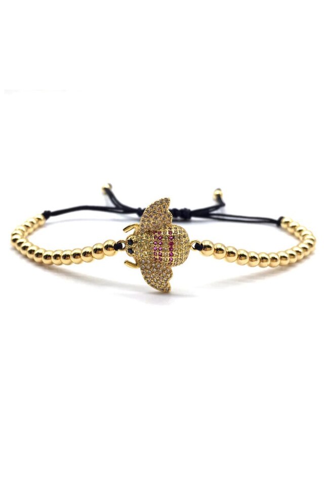 Bratara Luxury Bee, Placata cu aur de 18K, Zwo-265, aurie