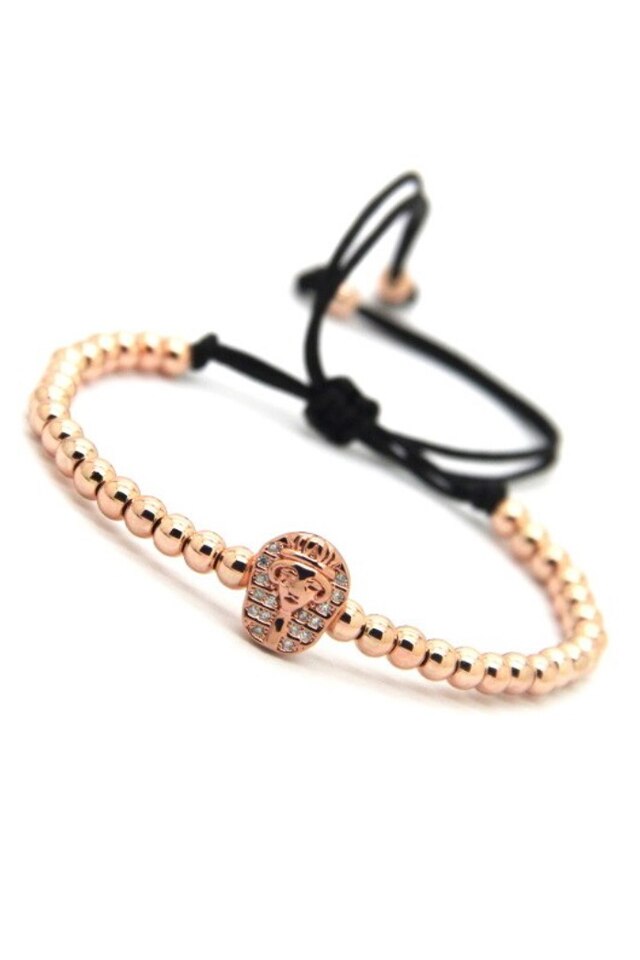 Bratara Luxury Pharaoh, Placata cu aur de 24K, Zwo-85, rose